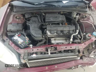 2002 Honda Civic LX with VIN 2HGES15502H558280, listed as a Copart auction lot 43611285 with 164,284 mi miles and Salvage Title. Bid and sale history available at DreamBid. Image 12.