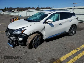 2020 Nissan Murano Platinum z VIN 5N1AZ2DS2LN168095, wystawiony jako Copart lot #51231015 z przebiegiem 64 396 mil mil oraz Szkody całkowita. Historia ofert i sprzedaży dostępna na DreamBid. Obrazek 1.