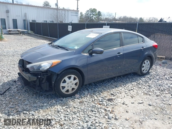 2016 Kia Forte LX with VIN KNAFK4A67G5571834, listed as a IAAI auction lot 41706701 with 100,621 mi miles. Bid and sale history available at carsss.com. Image 2.