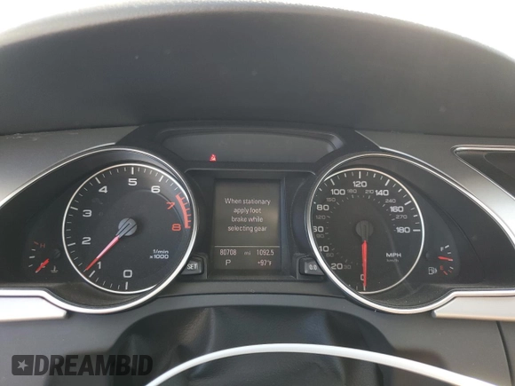 2012 Audi A5 2.0T Premium Plus with VIN WAULFAFRXCA013809, listed as a Copart auction lot 50455945 with 80,708 mi miles and Salvage Title. Bid and sale history available at carsss.com. Image 9.