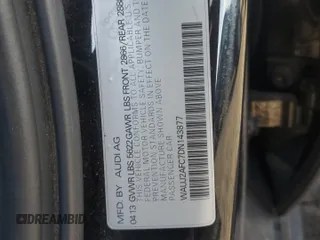 2013 Audi S6 Prestige with VIN WAUJ2AFC7DN143877, listed as a Copart auction lot 80368324 with 0 mi miles and Salvage Title. Bid and sale history available at carsss.com. Image 12.
