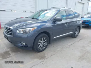2013 Infiniti JX35 z VIN 5N1AL0MM2DC348245, wystawiony jako IAAI lot #41985096 z przebiegiem 130 127 mil mil oraz . Historia ofert i sprzedaży dostępna na DreamBid. Obrazek 2.