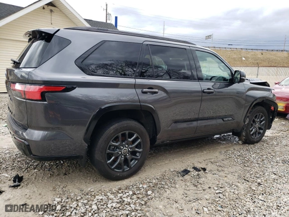 2023 Toyota Sequoia SR5 with VIN 7SVAAABA0PX005655, listed as a Copart auction lot 48110165 with 27,290 mi miles and Salvage Title. Bid and sale history available at carsss.com. Image 3.
