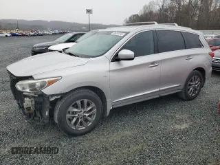 2015 Infiniti QX60 with VIN 5N1AL0MN4FC524899, listed as a Copart auction lot 49629245 with 157,761 mi miles and Salvage Title. Bid and sale history available at carsss.com. Image 1.