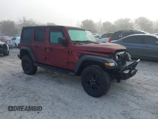 2021 Jeep Wrangler Unlimited Willys with VIN 1C4HJXDN6MW815448, listed as a IAAI auction lot 41459304 with 52,474 mi miles and . Bid and sale history available at DreamBid. Image 1.