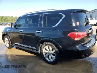 2012 Infiniti QX56 8-passenger with VIN JN8AZ2NC7C9316699, listed as a Copart auction lot 74810114 with 188,879 mi miles and Salvage Title. Bid and sale history available at carsss.com. Image 2.