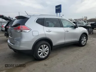 2015 Nissan Rogue SV with VIN KNMAT2MVXFP570343, listed as a Copart auction lot 53054755 with 190,035 mi miles and Clean Title. Bid and sale history available at carsss.com. Image 3.