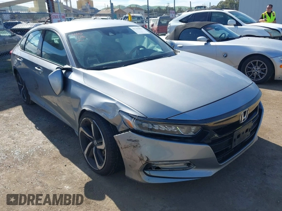 2019 Honda Accord Sedan Sport 1.5T with VIN 1HGCV1F3XKA006554, listed as a IAAI auction lot 41702809 with 102,724 mi miles. Bid and sale history available at carsss.com. Image 1.