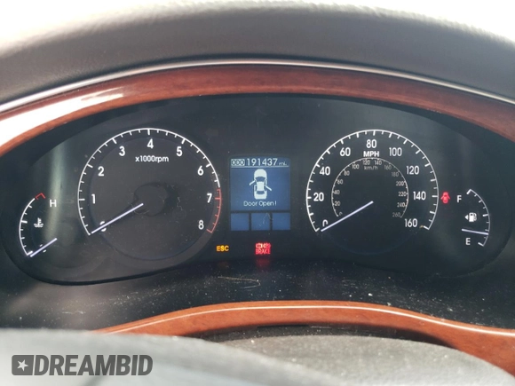 2012 Hyundai Genesis 3.8L with VIN KMHGC4DD0CU170099, listed as a Copart auction lot 67594234 with 191,437 mi miles and Salvage Title. Bid and sale history available at carsss.com. Image 9.