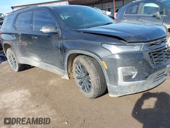 2023 Chevrolet Traverse RS z VIN 1GNEVJKW5PJ276524, wystawiony jako IAAI lot #41582780 z przebiegiem 56 095 mil mil oraz . Historia ofert i sprzedaży dostępna na DreamBid. Obrazek 1.