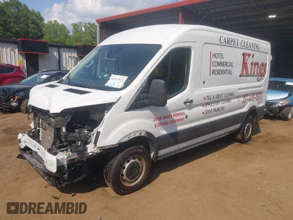 2019 Ford Transit with VIN 1FTYR2CM0KKB82003, listed as a IAAI auction lot 42693012 with 76,937 mi miles and . Bid and sale history available at DreamBid. Image 2.