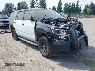 2019 Chevrolet Tahoe Commercial with VIN 1GNLCDEC3KR323012, listed as a IAAI auction lot 42517025 with 40,412 mi miles and . Bid and sale history available at DreamBid. Image 1.