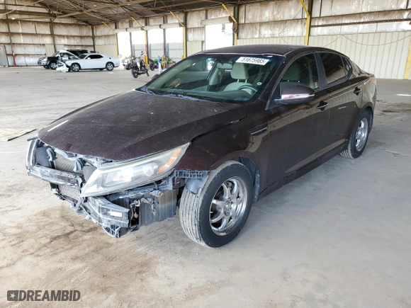 2015 Kia Optima LX with VIN 5XXGM4A75FG485782, listed as a Copart auction lot 51675985 with 165,017 mi miles and Salvage Title. Bid and sale history available at carsss.com. Image 1.