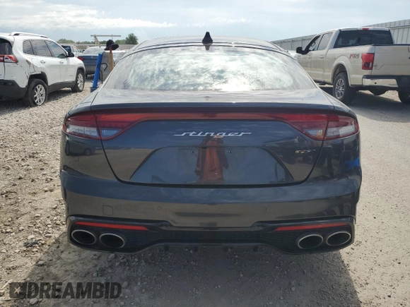 2022 Kia Stinger GT1 with VIN KNAE45LC0N6111811, listed as a Copart auction lot 62402154 with 23,988 mi miles and Salvage Title. Bid and sale history available at DreamBid. Image 6.