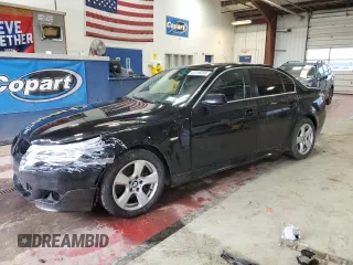 2008 BMW 5 Series 535xi with VIN WBANV93578CW51393, listed as a Copart auction lot 47310255 with 168,778 mi miles and Salvage Title. Bid and sale history available at carsss.com. Image 1.