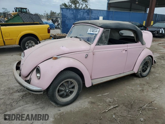 1968 Volkswagen Beetle with VIN 158471748, listed as a Copart auction lot 74748374 with Not Provided miles and Salvage Title. Bid and sale history available at DreamBid. Image 1.