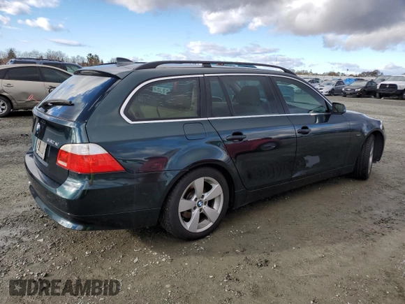 2007 BMW 5 Series 530xi with VIN WBANN73587CN03854, listed as a Copart auction lot 84946824 with 131,088 mi miles and Salvage title. Bid and sale history available at DreamBid. Image 3.
