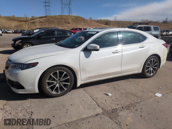 2015 Acura TLX V6 Tech with VIN 19UUB2F51FA008283, listed as a Copart auction lot 53394615 with 91,666 mi miles and Salvage Title. Bid and sale history available at carsss.com. Image 1.