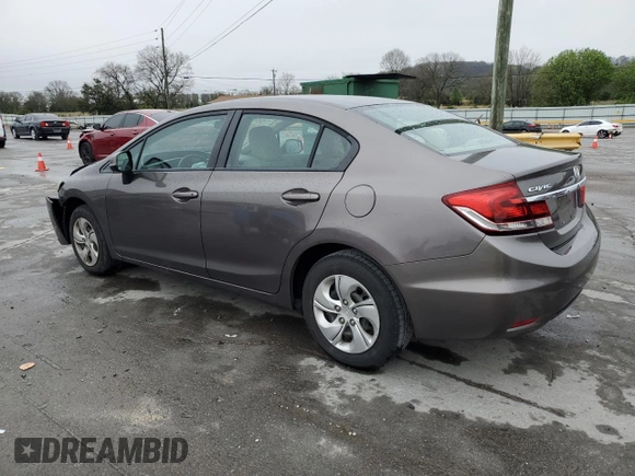 2013 Honda Civic LX with VIN 19XFB2F52DE040631, listed as a Copart auction lot 51076145 with 135,840 mi miles and Salvage Title. Bid and sale history available at DreamBid. Image 2.