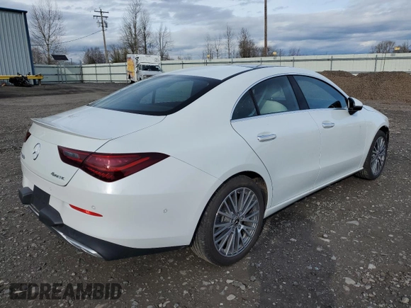 2024 Mercedes-Benz CLA 250 with VIN W1K5J4HB1RN450181, listed as a Copart auction lot 50052825 with 5,297 mi miles and Salvage title. Bid and sale history available at DreamBid. Image 3.