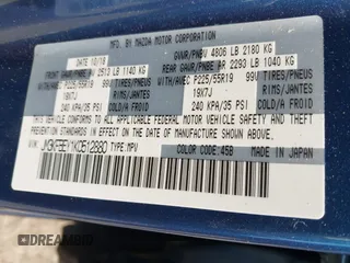 2019 Mazda CX-5 Signature with VIN JM3KFBEY1K0512880, listed as a IAAI auction lot 42036904 with 92,650 mi miles. Bid and sale history available at carsss.com. Image 9.