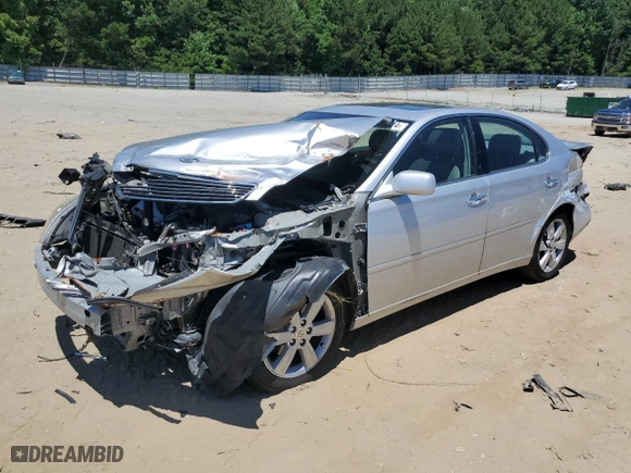 2005 Lexus ES 330 with VIN JTHBA30G455061090, listed as a Copart auction lot 57127624 with 161,620 mi miles and Salvage Title. Bid and sale history available at carsss.com. Image 1.