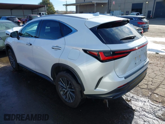 2022 Lexus NX with VIN 2T2AGCEZ7NC002524, listed as a IAAI auction lot 41217365 with 43,786 mi miles. Bid and sale history available at carsss.com. Image 3.