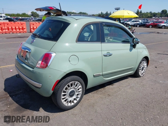 2013 FIAT 500 Lounge with VIN 3C3CFFCR5DT739516, listed as a IAAI auction lot 42439476 with 62,919 mi miles and . Bid and sale history available at DreamBid. Image 4.