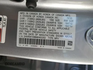 2021 Honda CR-V EX-L z VIN 2HKRW1H88MH403352, wystawiony jako Copart lot #58040875 z przebiegiem 29 671 mil mil oraz Szkoda całkowita • Salvage title. Historia ofert i sprzedaży dostępna na DreamBid. Obrazek 13.