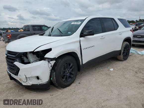 2020 Chevrolet Traverse LS with VIN 1GNERFKW1LJ207566, listed as a Copart auction lot 70079464 with 79,111 mi miles and Salvage Title. Bid and sale history available at carsss.com. Image 1.
