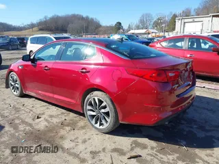 2015 Kia Optima SX Turbo with VIN 5XXGR4A68FG482416, listed as a IAAI auction lot 41547023 with 81,067 mi miles. Bid and sale history available at carsss.com. Image 3.