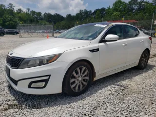 2014 Kia Optima EX z VIN 5XXGN4A72EG317027, wystawiony jako Copart lot #57577735 z przebiegiem 235 968 mil mil oraz Szkoda całkowita • Salvage title. Historia ofert i sprzedaży dostępna na DreamBid. Obrazek 1.