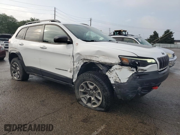 2021 Jeep Cherokee Trailhawk with VIN 1C4PJMBX7MD209604, listed as a Copart auction lot 59289355 with 44,627 mi miles and Salvage title. Bid and sale history available at DreamBid. Image 4.