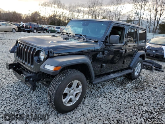 2022 Jeep Wrangler Unlimited Sport S with VIN 1C4HJXDG0NW213857, listed as a Copart auction lot 47451355 with 18,139 mi miles and Salvage Title. Bid and sale history available at DreamBid. Image 1.