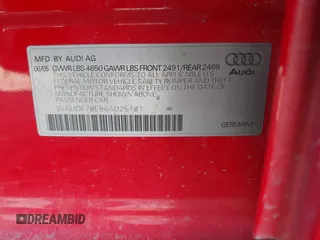 2006 Audi A4 2.0T with VIN WAUDF78E96A025181, listed as a IAAI auction lot 41666344 with 117,720 mi miles and . Bid and sale history available at DreamBid. Image 9.