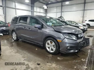 2019 Honda Odyssey EX with VIN 5FNRL6H53KB002850, listed as a Copart auction lot 46446265 with 57,278 mi miles and Salvage Title. Bid and sale history available at carsss.com. Image 4.