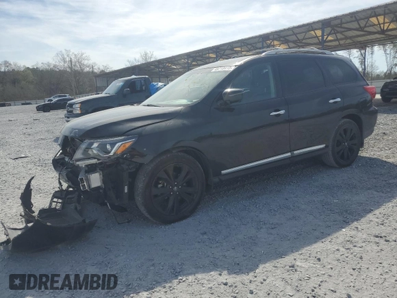 2017 Nissan Pathfinder Platinum with VIN 5N1DR2MN4HC902813, listed as a Copart auction lot 49719415 with 117,231 mi miles and Salvage Title. Bid and sale history available at carsss.com. Image 1.