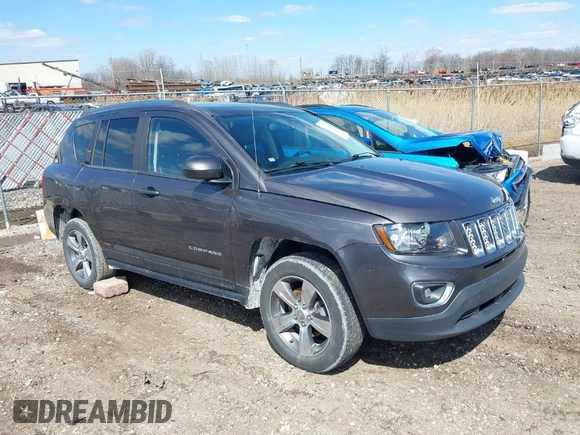2016 Jeep Compass High Altitude Edition with VIN 1C4NJCEA3GD760934, listed as a IAAI auction lot 42028621 with 102,498 mi miles. Bid and sale history available at carsss.com. Image 1.