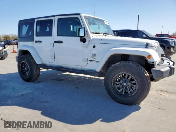 2017 Jeep Wrangler Unlimited Sahara with VIN 1C4BJWEG3HL665774, listed as a Copart auction lot 48538105 with 98,676 mi miles and Salvage Title. Bid and sale history available at carsss.com. Image 4.