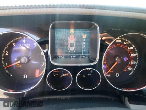 2007 Bentley Flying Spur with VIN SCBBR93W47C040550, listed as a Copart auction lot 77218514 with 39,492 mi miles and Salvage Title. Bid and sale history available at DreamBid. Image 9.