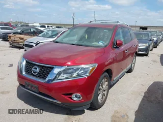 2013 Nissan Pathfinder SV with VIN 5N1AR2MM8DC617164, listed as a IAAI auction lot 41819381 with 116,275 mi miles. Bid and sale history available at carsss.com. Image 2.