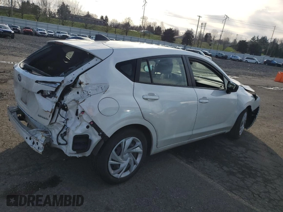 2024 Subaru Impreza z VIN JF1GUABC3R8269856, wystawiony jako Copart lot #47733185 z przebiegiem 23 040 mil mil oraz Szkoda całkowita • Salvage title. Historia ofert i sprzedaży dostępna na DreamBid. Obrazek 3.