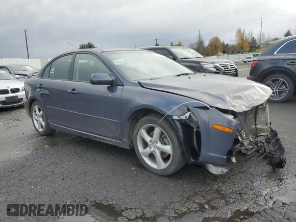 2007 Mazda 6 i Sport VE with VIN 1YVHP84C975M49637, listed as a Copart auction lot 85753394 with 125,622 mi miles and Salvage Title. Bid and sale history available at DreamBid. Image 4.