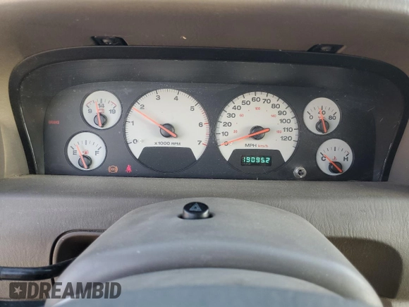 2001 Jeep Grand Cherokee Limited with VIN 1J4GW58N41C615283, listed as a Copart auction lot 44548105 with 190,952 mi miles and Salvage Title. Bid and sale history available at carsss.com. Image 9.
