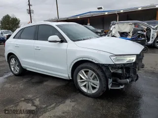 2016 Audi Q3 Premium Plus with VIN WA1BFCFS9GR005327, listed as a Copart auction lot 50389585 with 105,616 mi miles and Salvage Title. Bid and sale history available at carsss.com. Image 4.
