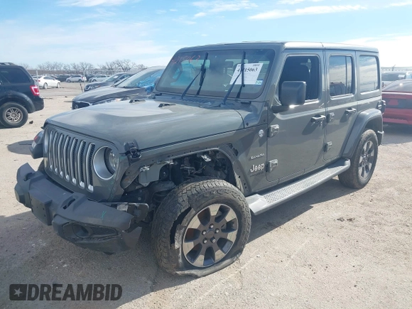 2018 Jeep Wrangler Unlimited Sahara z VIN 1C4HJXEN9JW215890, wystawiony jako IAAI lot #41215063 z przebiegiem 39 567 mil mil oraz . Historia ofert i sprzedaży dostępna na DreamBid. Obrazek 17.
