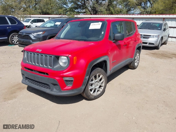 2023 Jeep Renegade Latitude with VIN ZACNJDB12PPP70640, listed as a IAAI auction lot 41861556 with 29,508 mi miles. Bid and sale history available at carsss.com. Image 18.