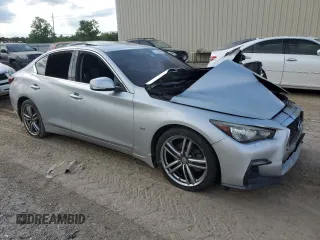 2018 Infiniti Q50 Luxe with VIN JN1EV7AP4JM361577, listed as a Copart auction lot 73135194 with Not provided miles and Non repairable. Bid and sale history available at DreamBid. Image 4.