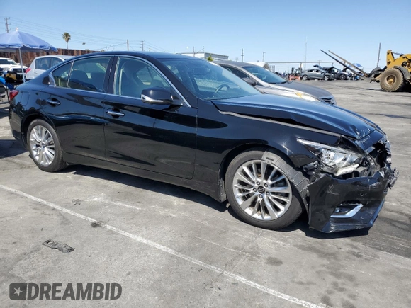 2021 Infiniti Q50 Luxe z VIN JN1EV7BPXMM704993, wystawiony jako Copart lot #55172695 z przebiegiem 55 979 mil mil oraz Szkoda całkowita • Salvage title. Historia ofert i sprzedaży dostępna na DreamBid. Obrazek 4.