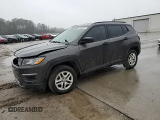 2018 Jeep Compass Sport with VIN 3C4NJCABXJT204510, listed as a Copart auction lot 44560695 with 100,927 mi miles and Salvage Title. Bid and sale history available at carsss.com. Image 1.